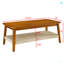 Table basse Mid-Century rectangulaire avec tablette tissée