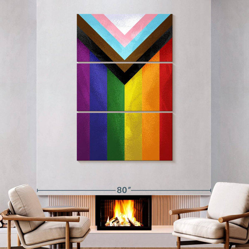 Khareem Modern Pride Flag, 74" H x 48" W