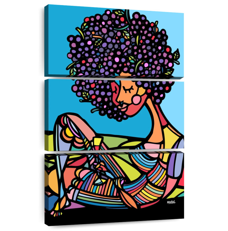 Leisha Afro, 38" H x 24" W