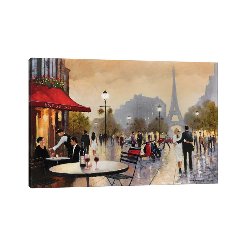 Paris Stroll by E.A. Orme - Painting on Canvas, 101.6 cm H x 66.04 cm W x 1.91 cm D, Wrapped Canvas