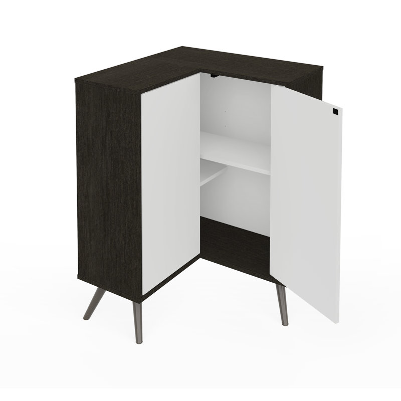 Raynham Accent Cabinet, Deep Gray/White