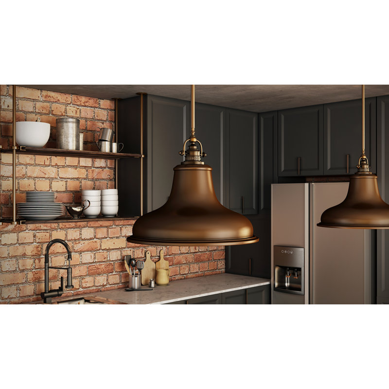 Rosalyn Cadmus - Light Single Dome Pendant, Palladian Bronze, 11.5" H x 13.5" W x 13.5" D