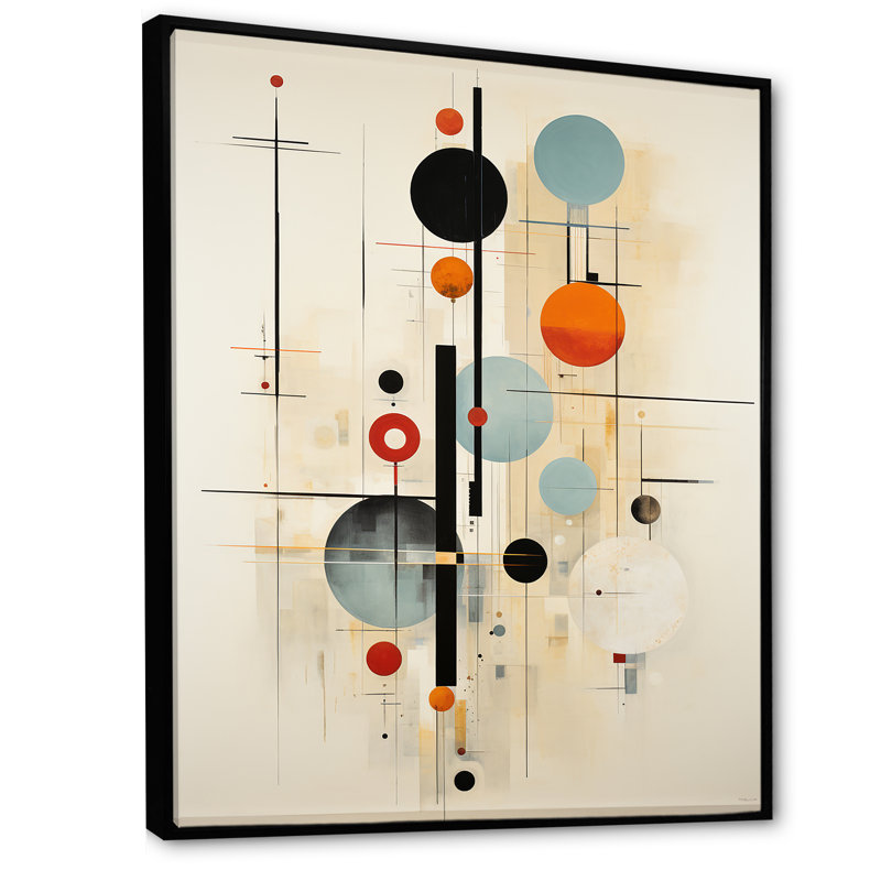 «Jacobian Beige», impression sur toile, Cadre flottant noir, H 32 po x l 24 po x P 1 po