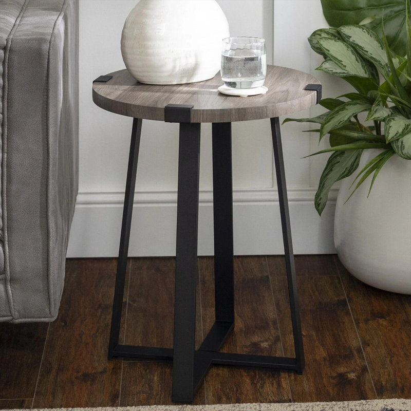 Valley Sled End Table, Grey Wash