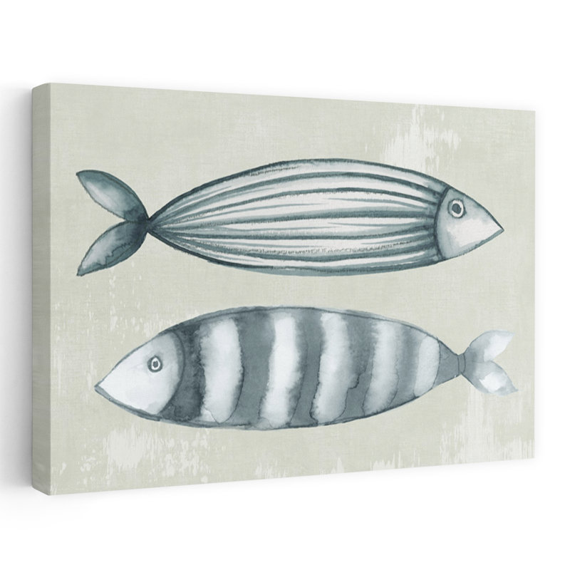 Stick Fish I, poisson élégant, art côtier, H 24 po x l 36 po
