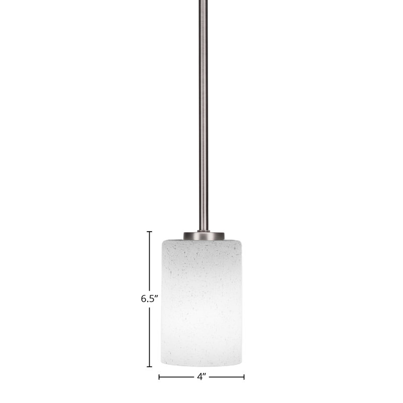 Mini-luminaire suspendu Atlas, Argent argent, Blanc