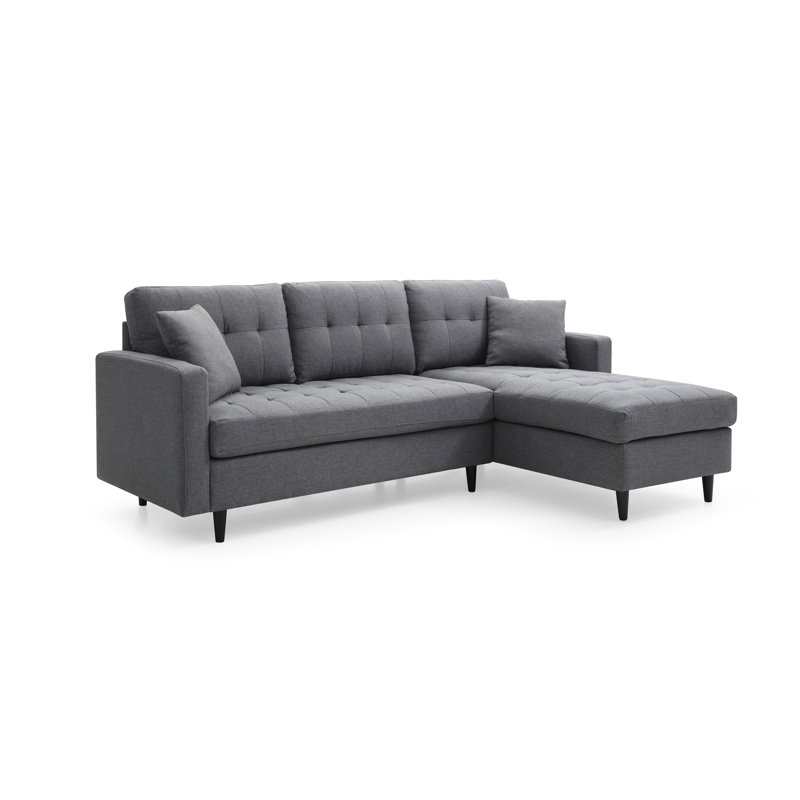 Canapé et méridienne réversible de 86 po Revolution Fabrics® Koshalya, gris