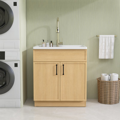 Armoire de meuble-lavabo moderne l 30 po x P 21 po x H 33 po avec portes à fermeture douce