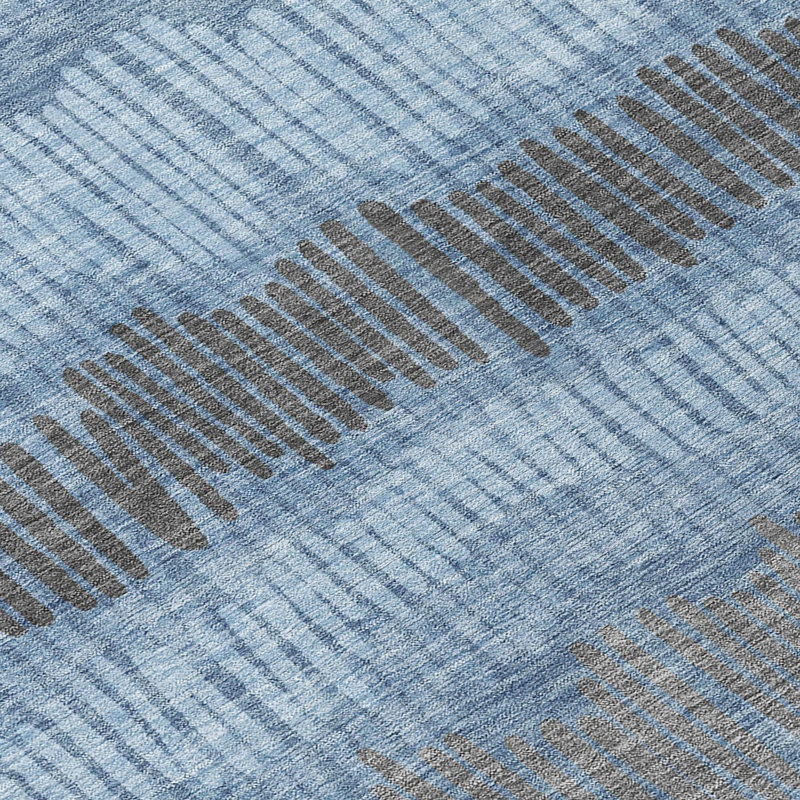 Rectangle Malek Indoor/Outdoor Area Rug with Non-Slip Backing, Runner 2'3" x 7'6"