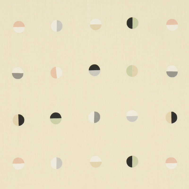 Tissu Schumacher X Caroline Z Hurley Joshua Tree, Soleil / noir / gris / rose