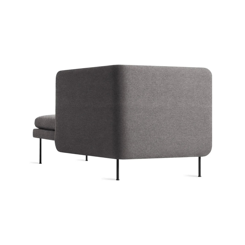 Bloke Chaise Lounge, Right Hand Facing, Oblivion, Gabro Gray Wool