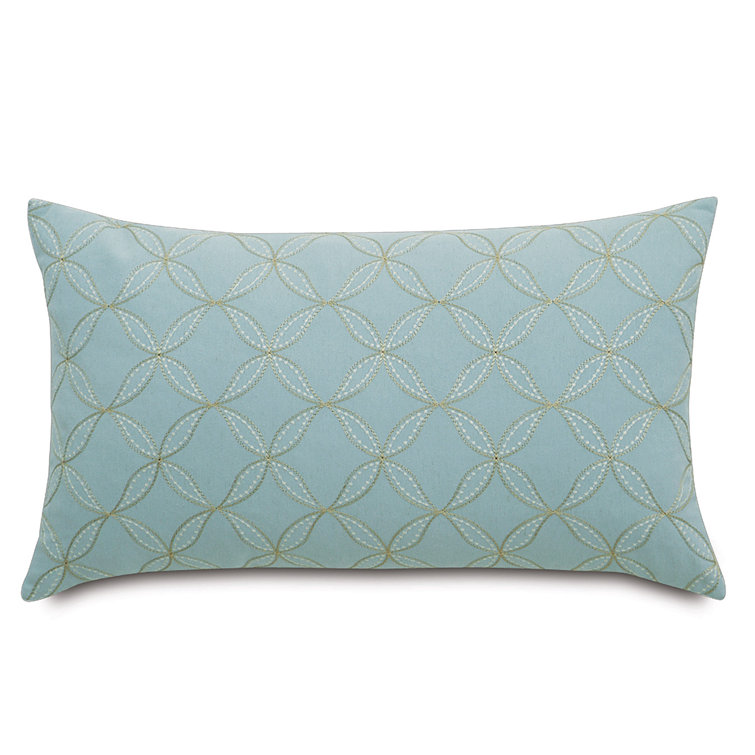 Magnolia Embroidered Reversible Throw Pillow