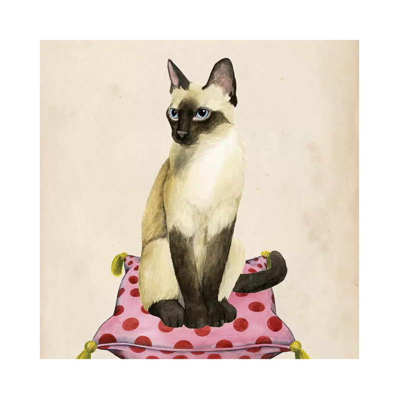Lady Cat II by Grace Popp - Wrapped Canvas Print, 30.48 cm H x 30.48 cm W