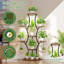 Support pour plante d'angle avec lumière de croissance, tablette à niveaux de 90 degrés avec lumières de minuterie pour plantes d'intérieur, support d'affichage multifonctionnel
