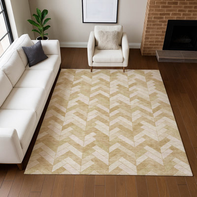Tapis géométrique de qualité supérieure lavable à la machine Mayfield AMF2297