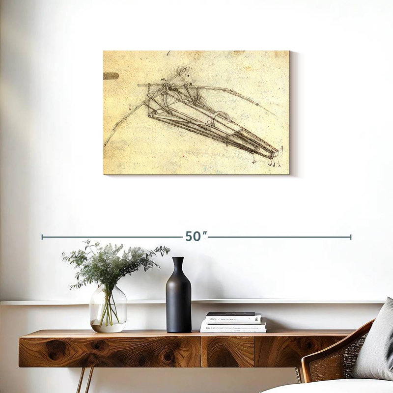 Laelle Design For A Flying Machine, 20" H x 30" W