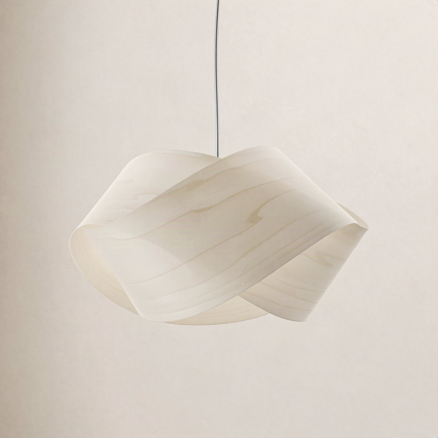 Nut Single Light Pendant, Ivory White, E26, Matte White
