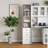 Bathroom Storage Cabinet Glass Door Drawers Narrow Unit