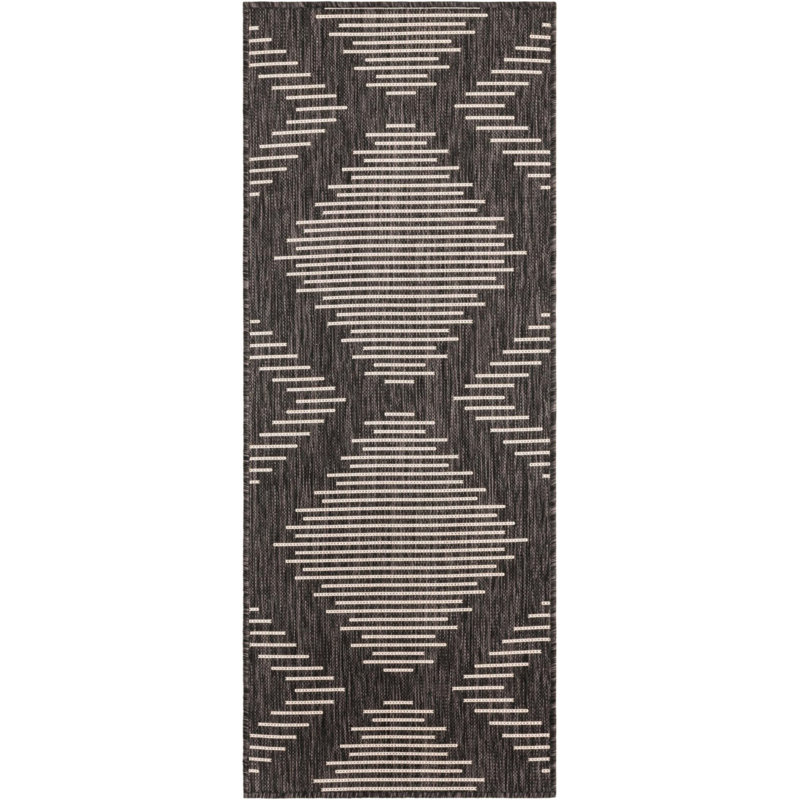 Striped Indoor / Outdoor Rug, Runner 2' x 5'3"