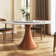 Rader Farmhouse Round Dining Table With Removable Lazy Susan Turntable For 6-8