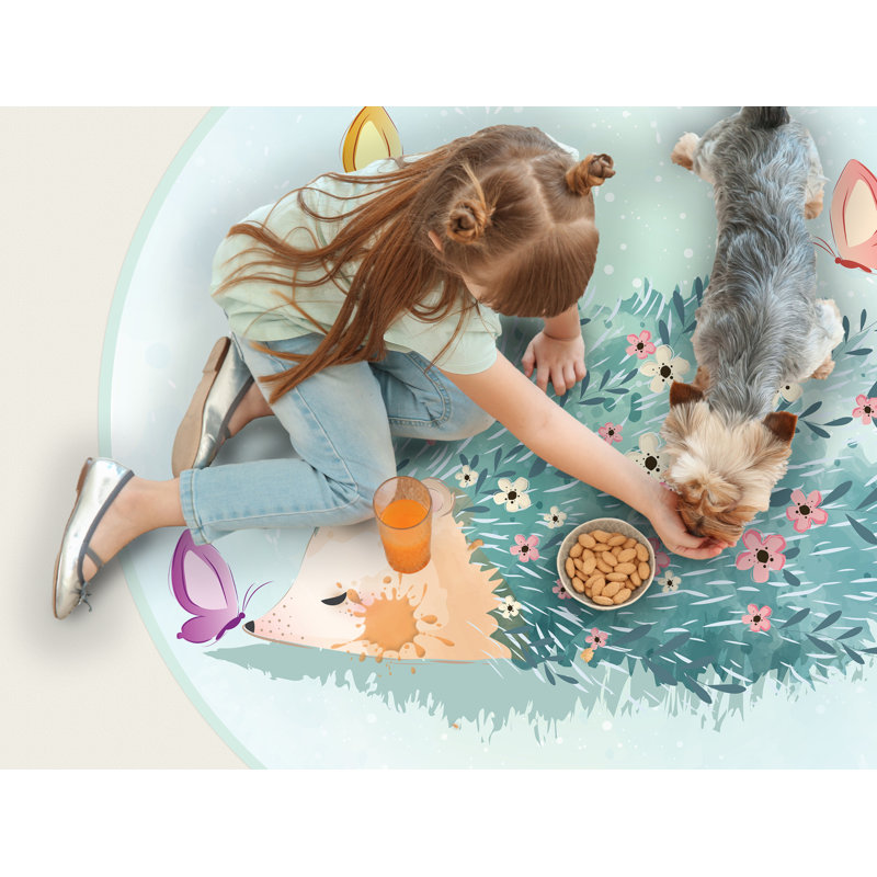 Round Alesso Vinyl Machine Printed Area Rug, Round 200cm