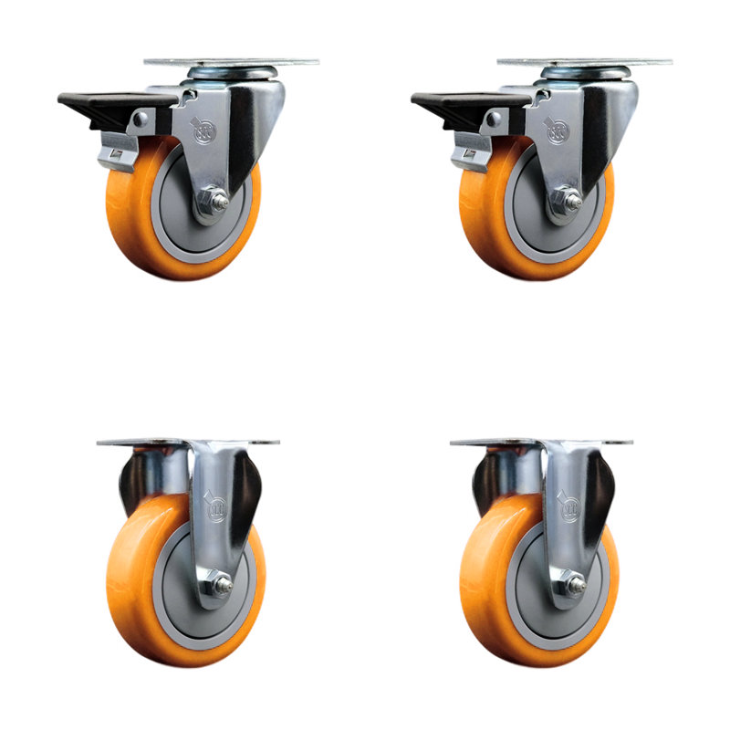 Ensemble de roulettes 4 pouces 4 roues