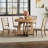 Hervey 5-Piece Retro Rustic Functional Dining Set Unique Geometric Design,Round Table Top with Leaf,dinning table set-1874598582-1874598580