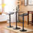 Belham Black Square Top Adjustable Height With Black Leg And Base Metal Bar Table And 2 Swivel Black Bonded Leather Adjustable Bar Stool Bar Sets