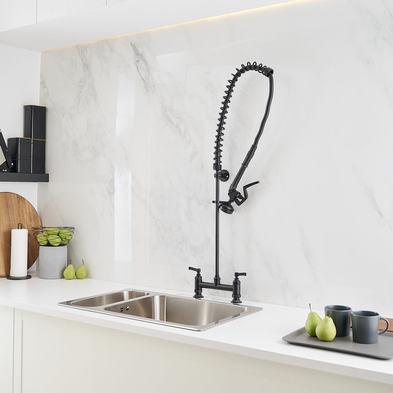 VIBRANTBATH Pull Down Kitchen Faucet, Matte Black
