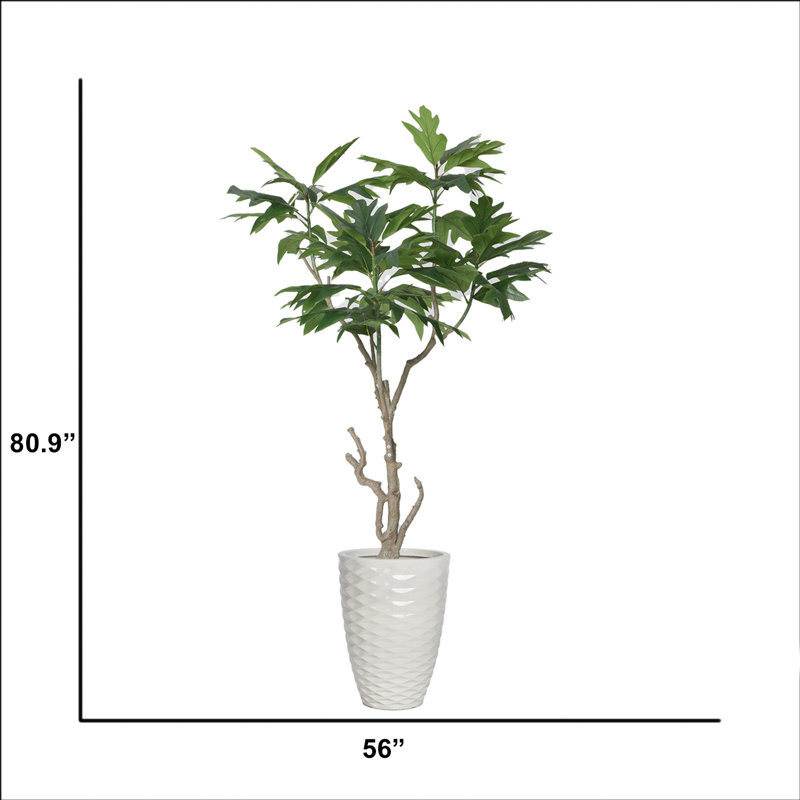 80.9'' Faux Fiddle Tree Tree