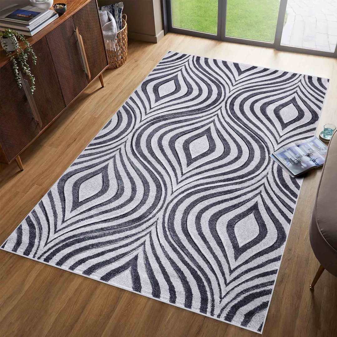 Almando Blue/Cream Rug