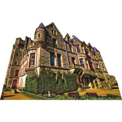 H13688 Château de Belfast, Irlande du Nord, découpe de carton irlandais debout