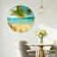«Beach Scene», horloge murale en verre-1676237342