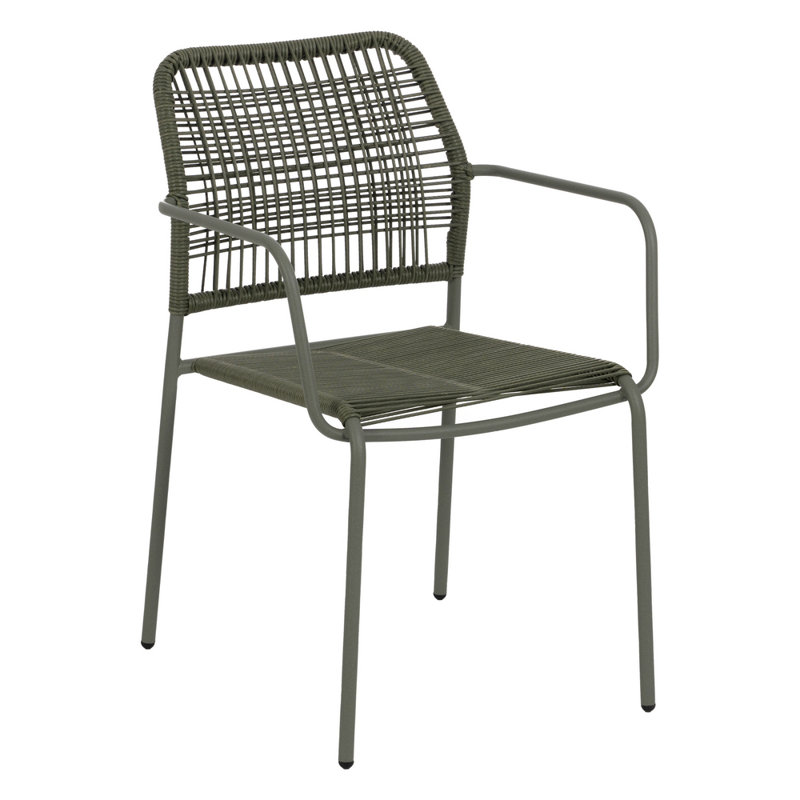 Alyk 44cm H Stacking Armchair, Green