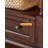 55.12" Dark brown Rectangular Solid Wood Console Table