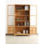 Bibliothèque en verre trempé d'inspiration zen