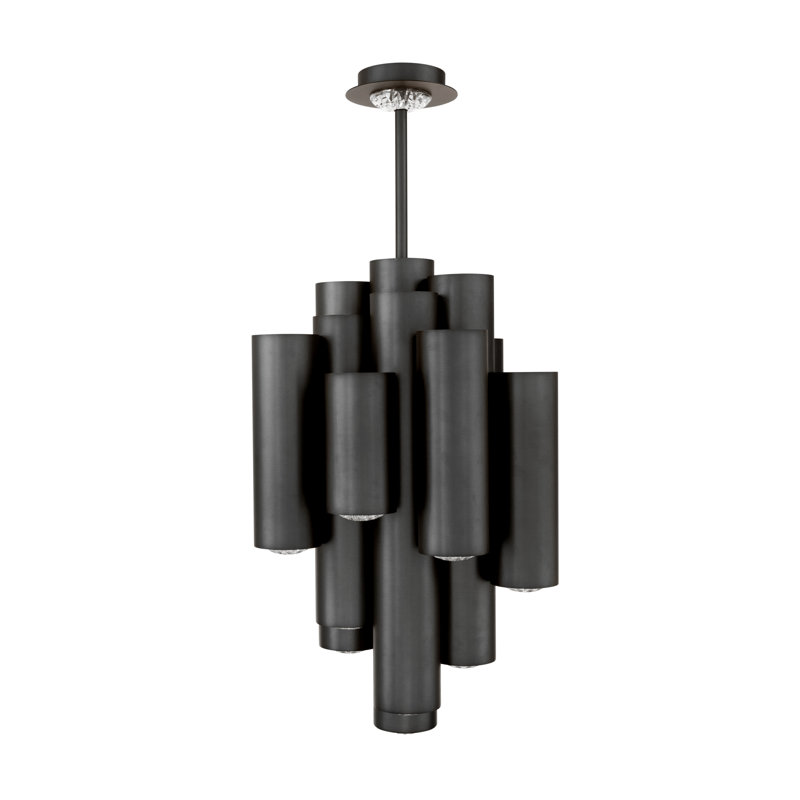 Tamara 16 - Light LED Pendant, 38.1" H x 26" W x 26" D, Black, 163 W
