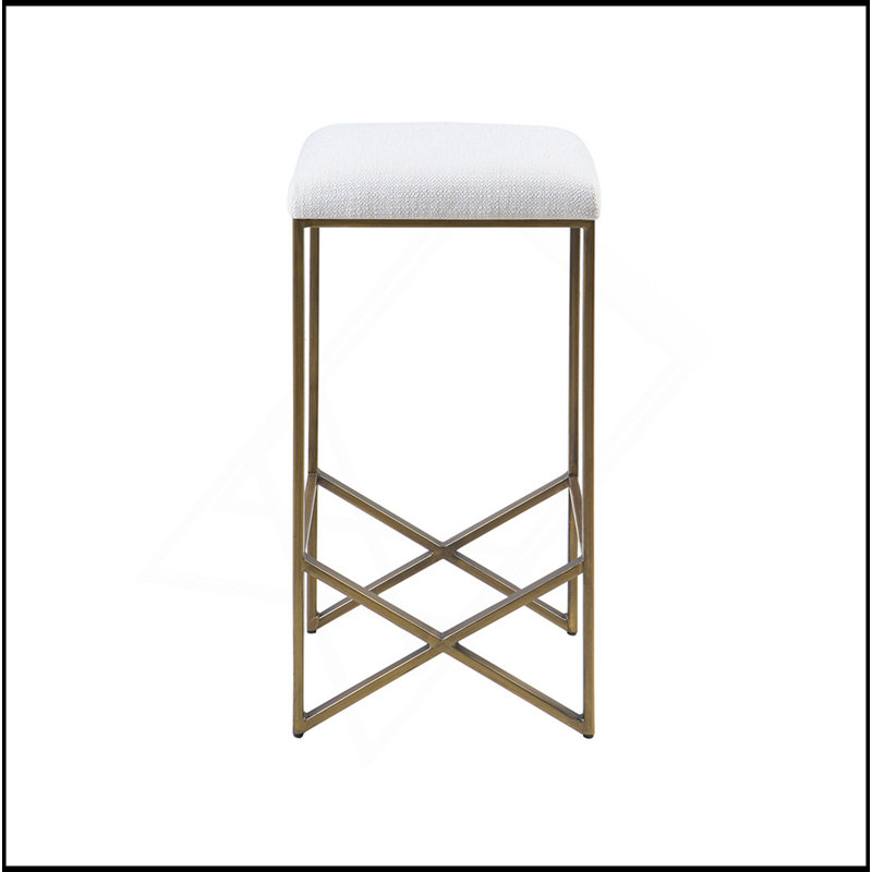 Backless Upholstered Counter Stool 26"H