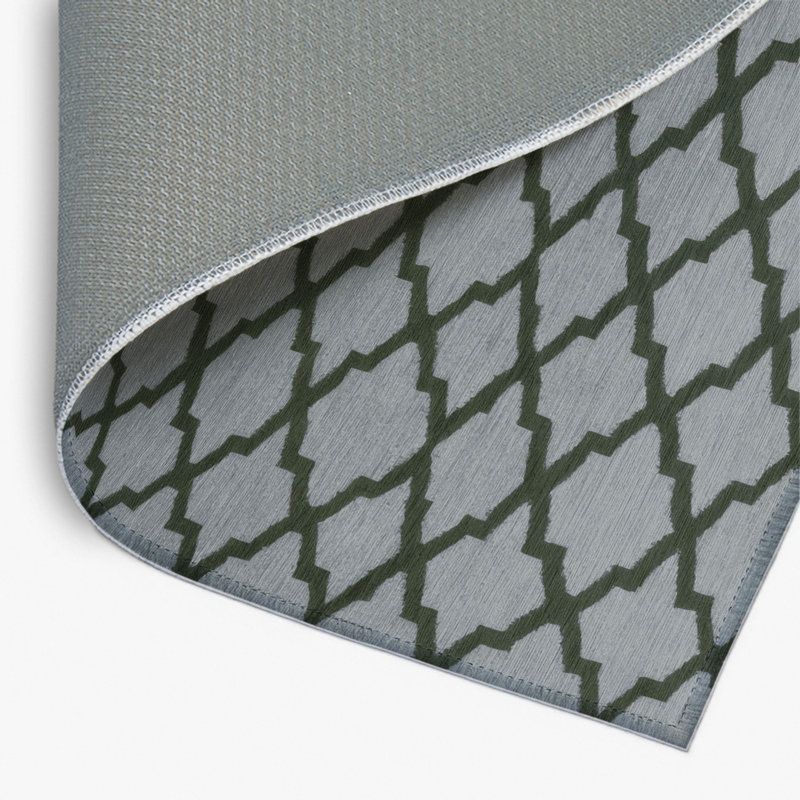 Trellis Gray Indoor and Outdoor Area Rug, Rectangle 2' x 3'