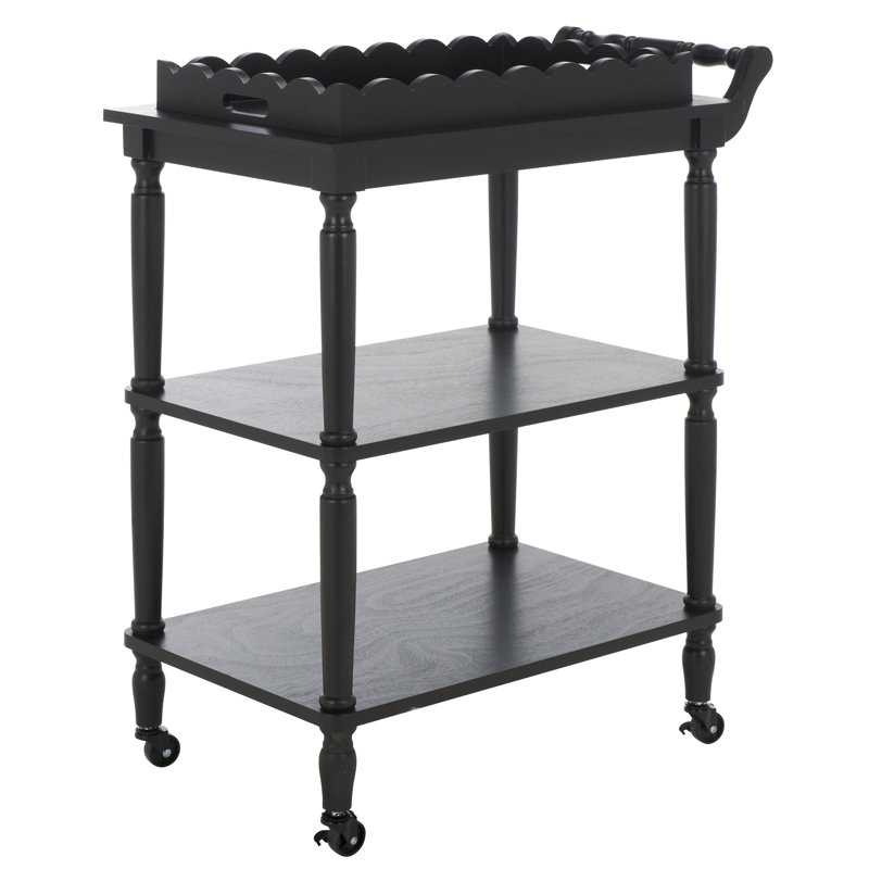 Haven 3 Tier Dining Cart, Matte Black