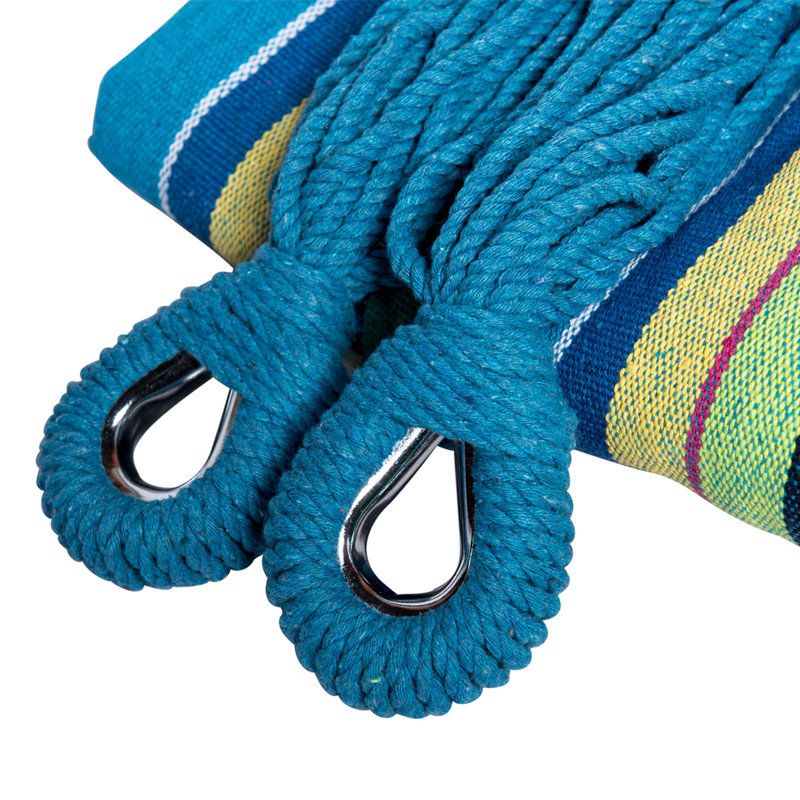 Hamac double classique avec support Dooltle Lazy Daze, Bleu / Jaune