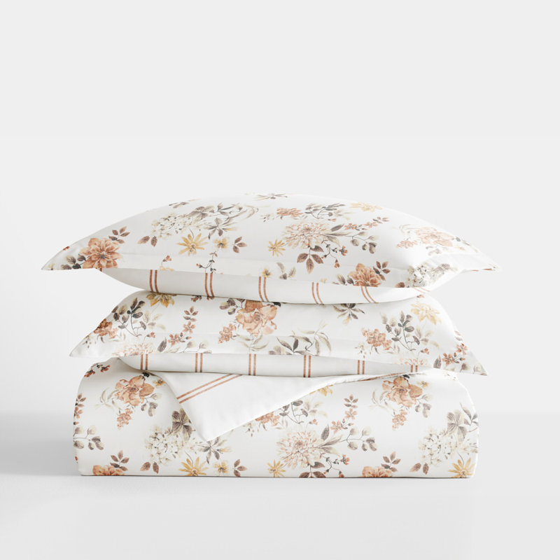 Ensemble de housse de couette en microfibre à motif de literie ultra douce Sunset Garden