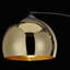 Lampe sur pied avec base en faux marbre noir et abat-jour en forme de cloche dorée pour le salon, la chambre à coucher ou le bureau