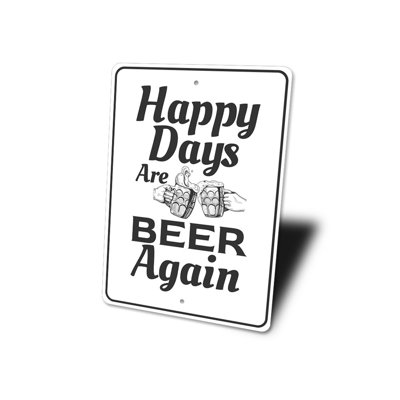 Plaque en aluminium Happy Days