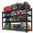 Heavy-Duty 4-Tier Metal Garage Storage Rack, Adjustable Shelving Unit, 48" W x 18" D x 60" H, Black-1442009076