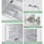 Meuble-lavabo blanc de 30 po sans assemblage requis avec lavabo en céramique, deux portes à fermeture en douceur et tablette réglable, style campagne moderne