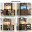 Armoires de rangement 63 po H avec poubelle 10 gallons, lumière DEL, prise-1188059655