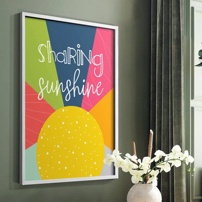 Sharing Sunshine Framed Print - Solid Wood