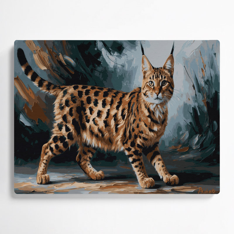 Cats Pixiebob Gray Metal Wall Art, 11" H x 14" W