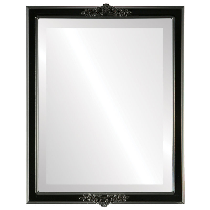Miroir d'appoint Wingate, 25 po x 21 po, Noir mat